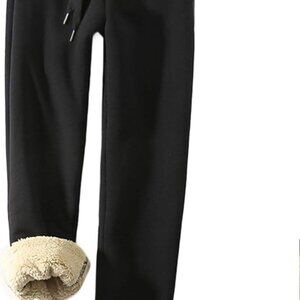 Women's Warm Sherpa Lined Athletic Sweatpants Jogger Fleece Pants
